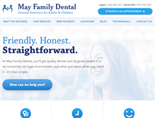 Tablet Screenshot of mayfamilydental.com